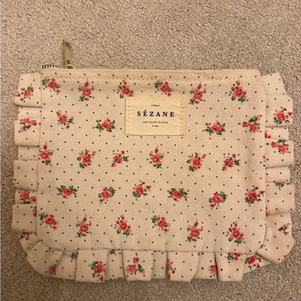 SEZANE Floral Pouch with ruffles - Picture 2 of 2